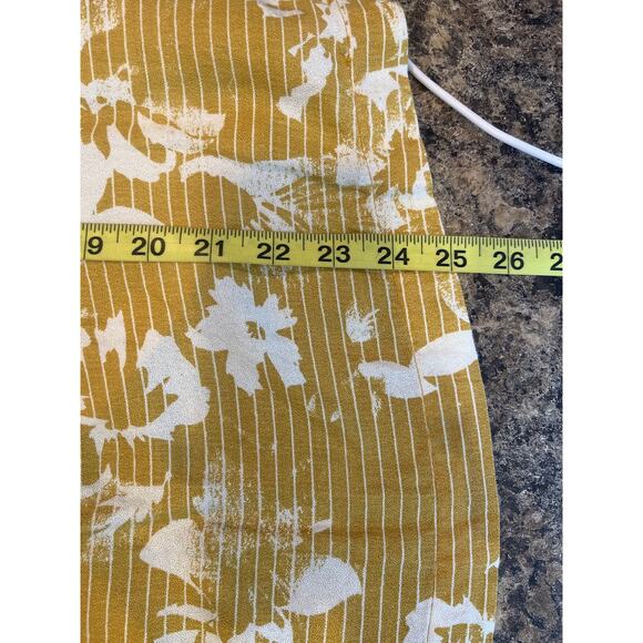 RVCA Mustard Yellow Floral Print Flowy Tank Large - Picture 7 of 7